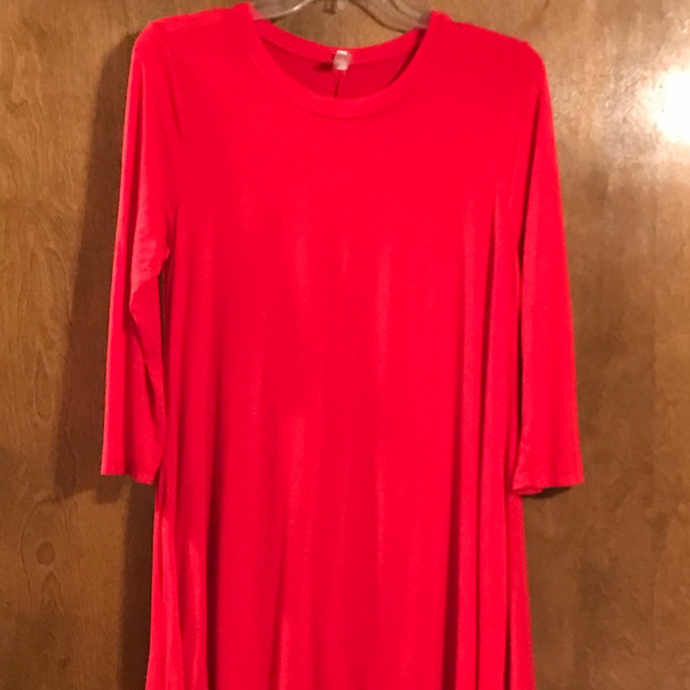 Bright red tunic